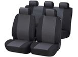 Walser Coprisedile Auto Pineto Set Completo, Coprisedile Auto Universale Nero-Grigio, Coprisedile Poliestere 12435