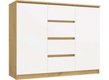 Cassettiera Ampia Combinata Elbe - Rovere Artigianale / Bianco