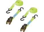 Cinghia Di Ancoraggio Con Cricchetto + 2 Ganci 5 Metri - Set Di 2 Pezzi