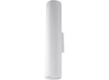 Lampada Da Parete Lagos Bianco 2Xgu10 10W Acciaio 30X8X6Cm Sollux Lighting