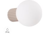 Lampada Da Parete Halo Tortora IP44 1Xg9 8W Alluminio/Vetro 12X17X12Cm Sollux Lighting