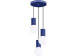Lampada A Sospensione Halo 3P Ultramarine 3Xg9 8W Alluminio/Vetro 125X25X25Cm Sollux Lighting
