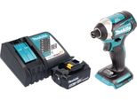 Avvitatore A Impulsi A Batteria Makita Dtd 154 RT1 18 V 175 Nm 1/4" Brushless + 1X Batteria Ricaricabile 5,0 Ah + Caricabatterie"
