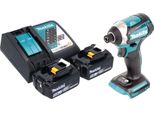 Avvitatore A Impulsi A Batteria Makita Dtd 154 Rt 18 V 175 Nm 1/4" Brushless + 2X Batteria Ricaricabile 5,0 Ah + Caricatore"