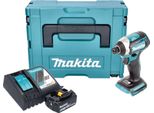 Avvitatore A Impulsi A Batteria Makita Dtd 154 RG1J 18 V 175 Nm 1/4" Brushless + 1X Batteria Ricaricabile 6,0 Ah + Caricabatterie + Makpac"