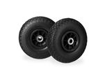 Relaxdays 4 X Ruote Per Carrelli Manuali Pu 3.00-4 Nero