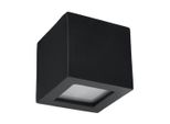 Lampada Da Parete In Ceramica Leo Nero 1Xe27 15W Ceramica/Vetro 14X14X14Cm Sollux Lighting
