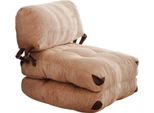 Dmora Poltrona Surigae Marrone, Peso Supportato 130 Kg Colore Rivestimento Marrone