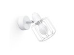 Lampada Da Parete Beluci 1 Bianco 1Xe14 10W Acciaio 18X15X14Cm Sollux Lighting