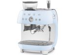 Macchina Per Caffè Espresso Con Macinacaffè Blu Da 20 Bar Smeg Egf03Pbeu