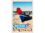 Vianmo Insegna In Legno 18X12 Cm Ostsee Strand Boot Sand