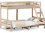 Letto A Castello 80X200/120X200 Cm In Legno Di Pino Massiccio