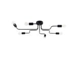 Lampadario Vector 6 Nero 6Xe27 15W Acciaio 15.5X64X80Cm Sollux Lighting