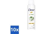 Dove Go Fresh - Deodorante Spray - Cetriolo - 150 Ml - Confezione Risparmio - 10 Pezzi