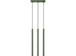 Lampada A Sospensione Pastelo 3 Verde Oliva 3Xg9 8W Acciaio 94X5X30Cm Sollux Lighting