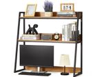 Scaffale E Organizzatore Da Scrivania Ottimizzato - Scaffale Da Scrivania Nero A 2 Livelli - Libreria Per Ufficio E Casa