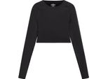 Umbro - Top Corto Da Donna "Pro"" - Manica Lunga Da Allenamento UO2397 (38 It) (Nero)"