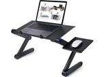 Tavolo Per Computer Da Letto Tavolo Per Notebook Lapdesk, Tavolo Da Letto Pieghevole 360 Gradi Angolo Regolabile Rimovibile Portatile, Libro (Nero),