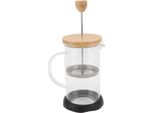 French Press Filtro Per La Produzione Di Birra A Mano, Resistente Al Calore, Pentola Per Tè E Caffè In Borosilicato Per Ufficio 600Ml Coperchio In Bambù