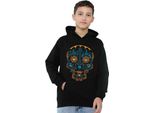 Coco - "Teschio Colorato Del Giorno Dei Morti"" Kapuzenpullover Per Bambini TV22688 (128) (Schwarz)"