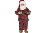 Clayre & Eef Babbo Natale 28 Cm Rosso Verde Tessuto