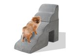 Fch Scala Per Cani 5 Gradini Con Grotta Per Gatti Per Cani Di Piccola Taglia Alta 74 Cm, Scala Per Animali Domestici Con Rivestimento Sfoderabile E Lavabile