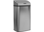 Cestino A Sensore Da 48 Litri Per Cucina O Ufficio, Chiusura Automatica, Acciaio Inox, Tonalità Argento