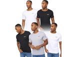 Crosshatch - Maglietta "Basicstandard"" Da Uomo (Confezione Da 5) GT9806 (M) (Nero/Grigio/Bianco)"