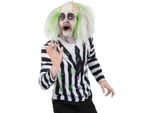 Beetlejuice - Top Per Uomo/Donna Unisex, Costume SM3427 (M) (Nero/Bianco)