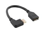Inline® 17159L Cavo Adattatore Displayport 1.4 St/Bu, 8K4K, Angolato A Sinistra, Nero/Oro, 0,15 M