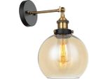 Italux Cardena Lampada Da Parete Industriale Nera MBM-4330/1 Gd+Amb