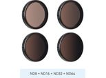 Inf Kit Filtri ND8+16+32+64 Per Action 5Pro/4/3, Lega Di Alluminio, 4 Pezzi