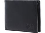 H.I.S Pelle Portafoglio Wallet Black Nero