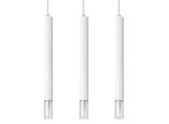 Lampada A Sospensione Wezyr 3 Bianco 3Xg9 8W Acciaio/Vetro 120X6X45Cm Sollux Lighting