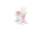 Kikka Boo Schaukeltier Hase Mit Sitz, RüCkenlehne, Holzgriffe, Kufen, Bis 30 Kg Rosa