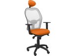 Sedia Jorquera Seduta In Rete Grigia Bali Orange Con Poggiatesta Fisso