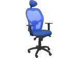 Sedia Jorquera Sedile In Rete Blu Bali Blu Con Poggiatesta Fisso