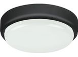 Rabalux 7407 Hort Plafoniera Per Esterni, 15W, 4000K, 1100Lm, Bianco-Nero, Rotonda, Bianco Neutro, ø190Mm