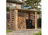 Porta Legna Da Ardere - 4,3 M3 - L146Xl232Xh199 Cm - Porta Legna Da Esterno - Porta Legna Per Giardino - Contenitore Per Biciclette / Capanno - Tetto Impermeabile - Timbela M202