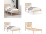Vidaxl Letto In Legno Massiccio 90X190 Cm - Struttura Per Letto - Cornici Per Letto - Struttura Per Letto - Letto Per Camera Da Letto