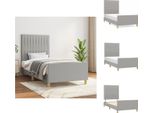 Vidaxl Struttura Letto Con Testiera In Tessuto Grigio Chiaro 90X190 Cm - Letti E Strutture Letto