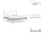 Vidaxl Struttura Letto In Metallo Bianco 200X200 Cm - Letti E Strutture Letto