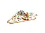 Bigjigs Rail Binario Ferroviario In Legno Wild West 62 Pezzi