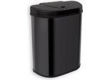 Rijoka Sensor Cestino Per Rifiuti 70L - Con 2 Scomparti Da 35L - Acciaio Inossidabile - Separazione Dei Rifiuti - Chiusura Morbida - Senza Impronte Digitali - Design Moderno - Nero