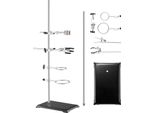 Supporto Per Laboratorio Vevor, Supporto Per Storta Da Laboratorio 2 Set, Supporto Da Laboratorio In Acciaio Con Asta Da 60 Cm E Base In Ghisa Da 210,82 X 135 Mm, Incl. Morsetti Per Stantuffo, Morsetti Per Buretta E Morsetti A Croce