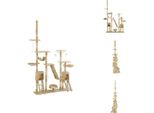 Vidaxl Tiragraffi Per Gatti Con Tiragraffi In Sisal 230 - 250 Cm Beige - Tiragraffi