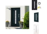 Vidaxl Porta D'ingresso In Alluminio E Pvc Antracite 110X210 Cm - Porte D'ingresso