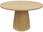 Tavolo Da Pranzo Rotondo Scandinavo 120 Cm Effetto Legno Chiaro - Oviala Noelie
