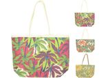 Van Der Meulen Borsa Da Spiaggia Leaf Multicolore 52X14X36Cm Accessorio Da Spiaggia