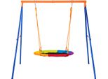 Vevor Set Di Altalene Per Il Giardino, Portata 200 Kg, Set Di Altalene, Seggiolino A Disco Da 101,6 Cm Con Robusto Supporto Per Altalena Con Telaio Ad A In Metallo E Corda Regolabile, Facile Da Montare, Set Di Altalene Da Esterno Per Bambini